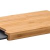 CASA Tablas De Cortar | Bamboo Tabla Para Cortar Con Recipiente Gris, Natural