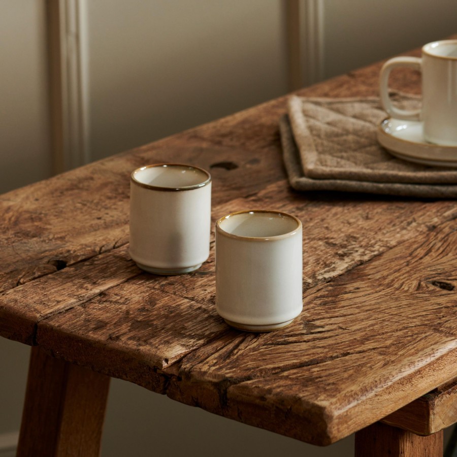 CASA Tacitas | Mineral Marble Taza De Espresso Blanco