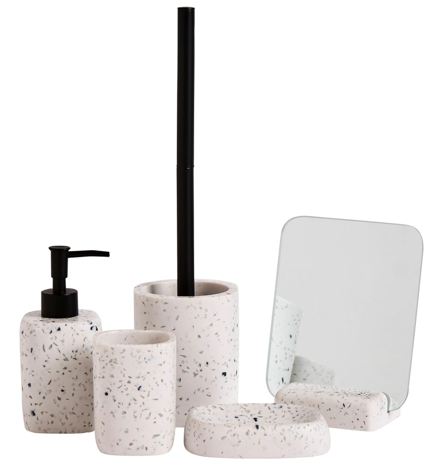 CASA Accesorios De Tocador | Terrazzo Dispensador De Jabon Blanco