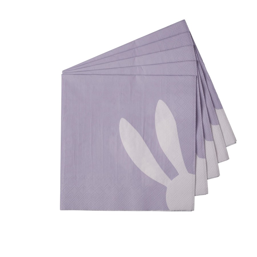 CASA Servilletas | Bunny Paquete De 20 Servilletas Morado