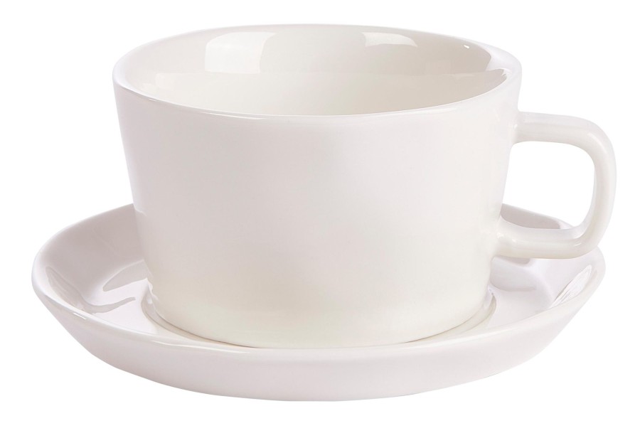 CASA Tazas | Marea Taza Y Plato Blanco