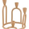 CASA Candelabros | Rings Candelabro Para 4 Velas Marron Claro