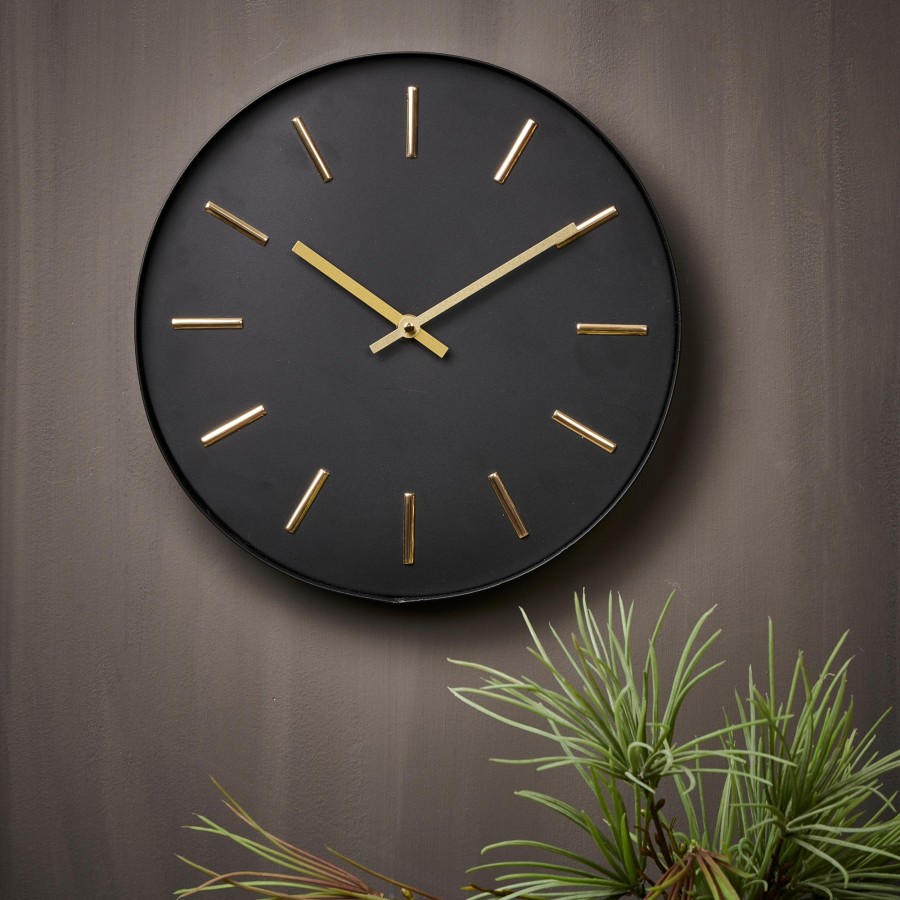 CASA Campanas | Black Reloj De Pared Negro