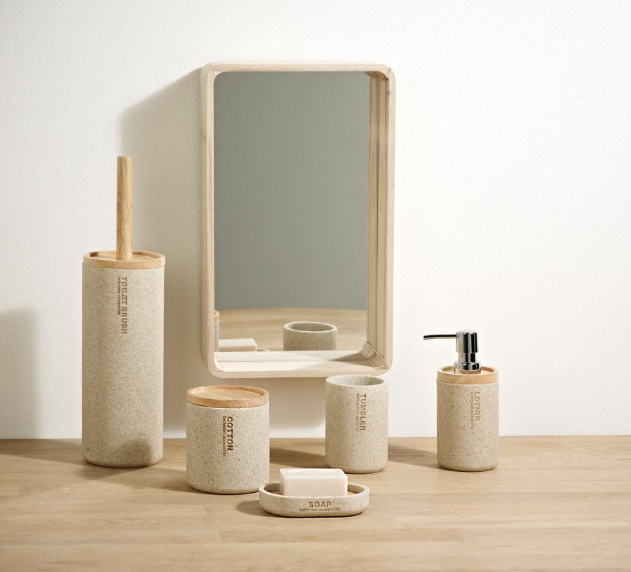 CASA Accesorios Water | New Resin Cepillo Wc En Soporte Natural