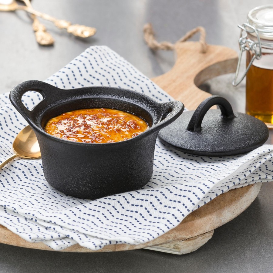 CASA Fuentes De Horno | Fero Cazuela Para Horno Con Tapa Negro