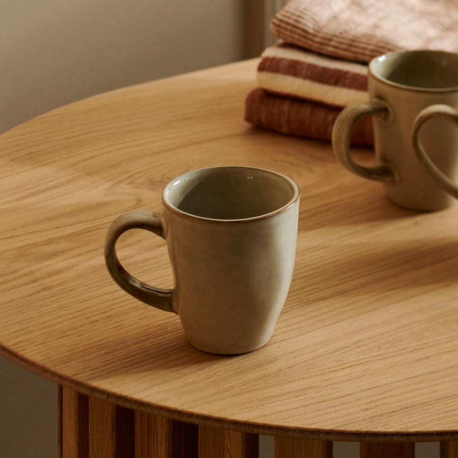 CASA Tacitas | Earth Marl Taza Con Asa Crema