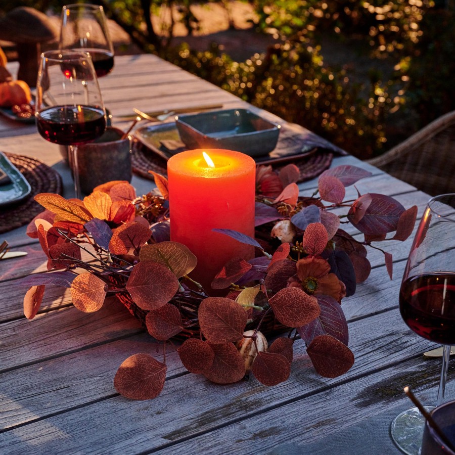 CASA Decoracion Colgante | Autumn Corona De Hojas Marron