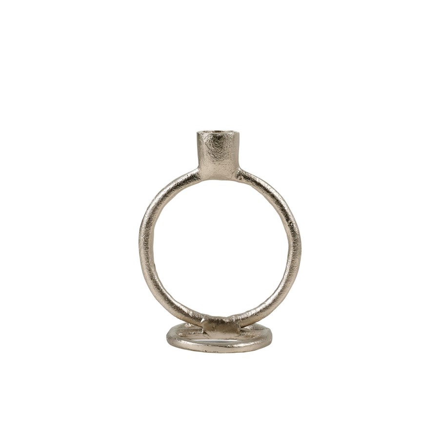 CASA Candelabros | Rings Candelabro Plateado