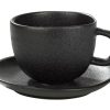 CASA Tazas | Magma Taza Y Plato Tacita Negro