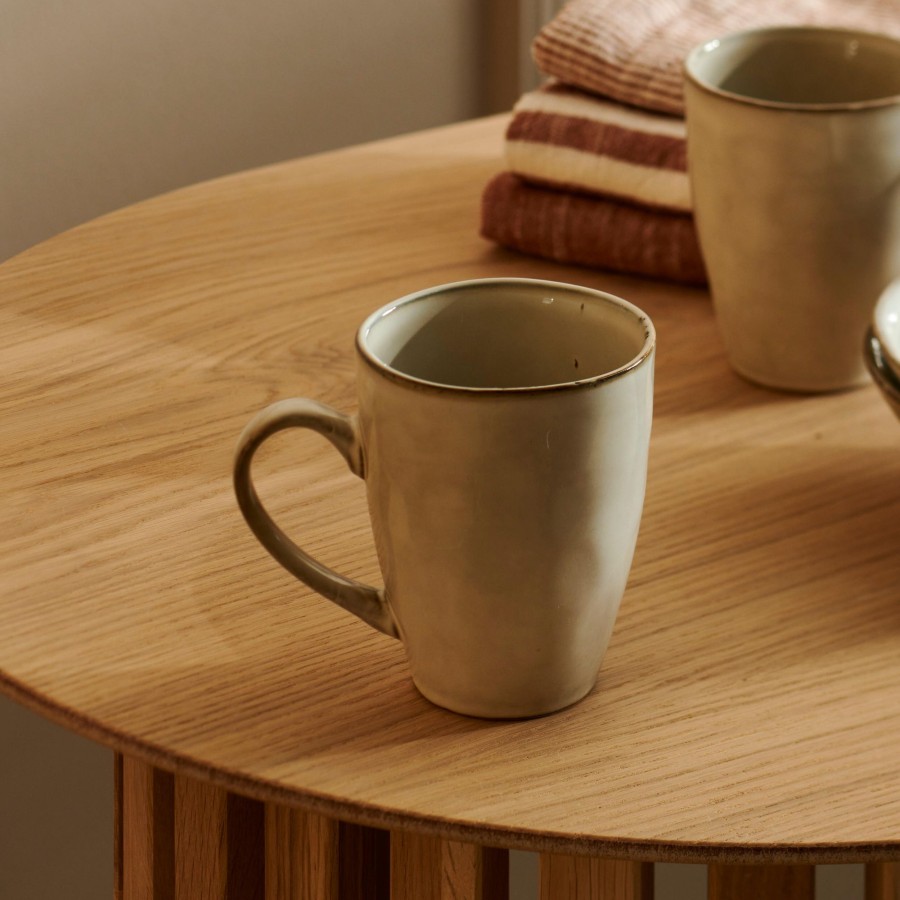 CASA Tacitas | Earth Marl Taza Con Asa Crema