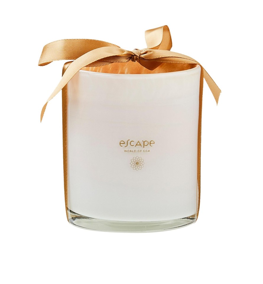 CASA Velas | Escape World Goa Vela Perfumada En Vaso Blanco, Color Rosa Viejo