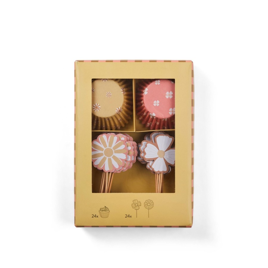 CASA Moldes | Springtime Juego Para Cupcakes Juego De 48 Menta, Morado Claro