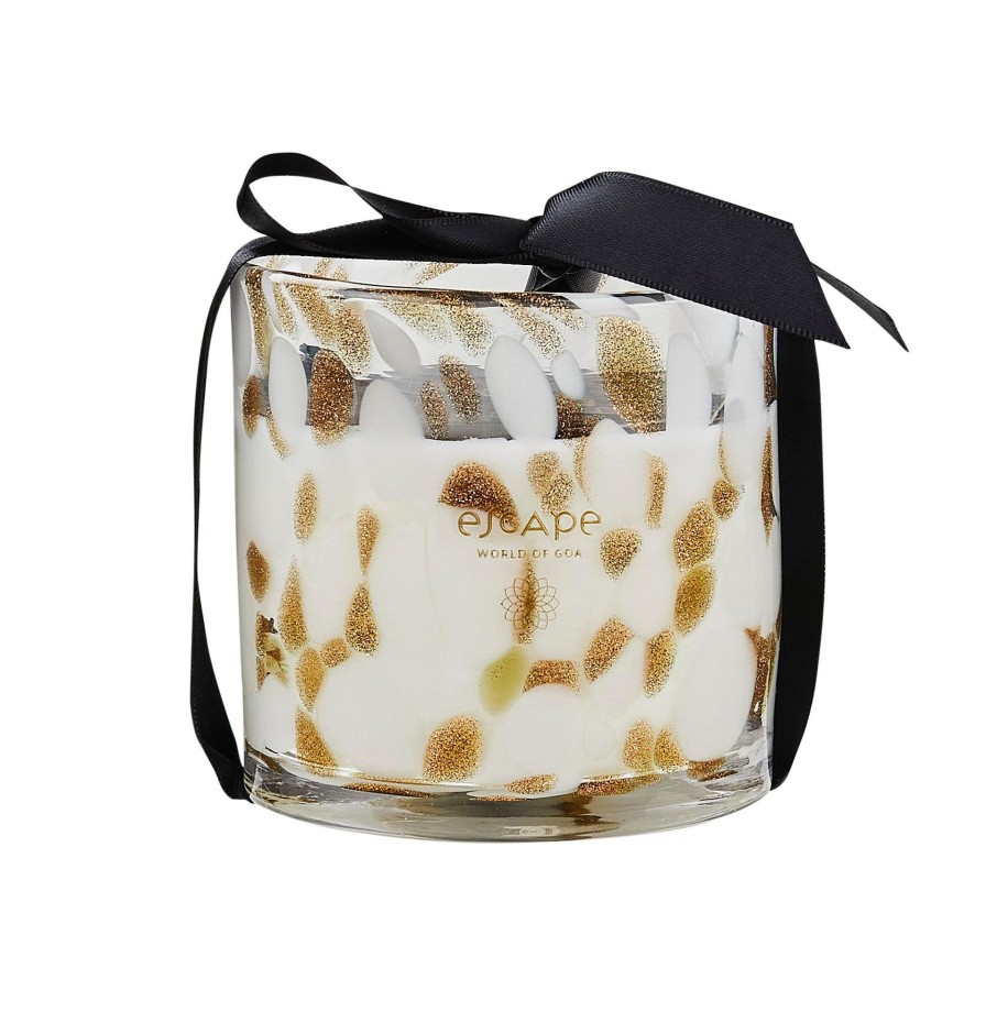 CASA Velas | Escape World Of Goa Vela Perfumada En Vaso Blanco, Dorado, Multicolor